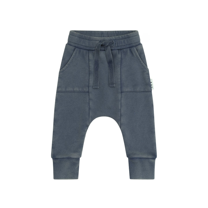 Huxbaby Drop Crotch Pant - Washed Navy