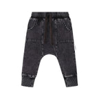 Black Knit Denim Pocket Pant