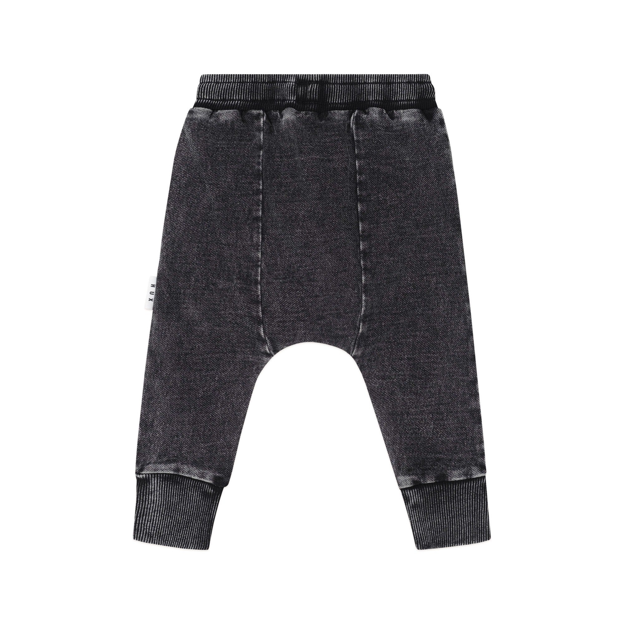 Black Knit Denim Pocket Pant