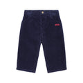 Cord Wide Leg Pant - Navy