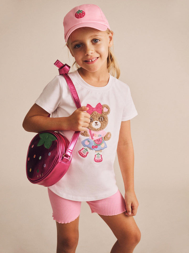 Huxbaby Pink Rib Bike Shortie