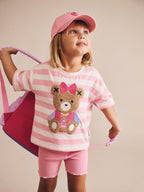 Pink Rib Bike Shortie