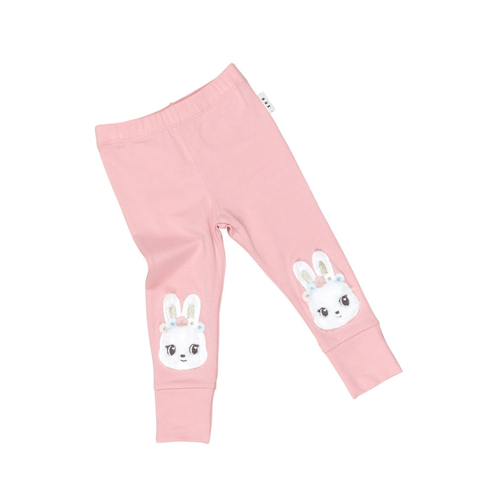 Huxbaby Blossom Fur Bunny Legging - Dusty Rose