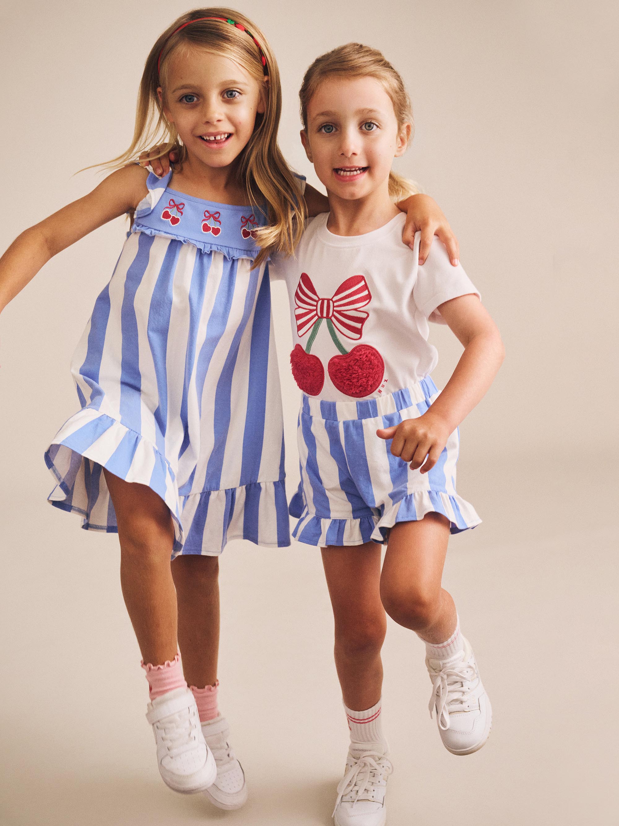 Seaside Cherry Stripe Frill Skort
