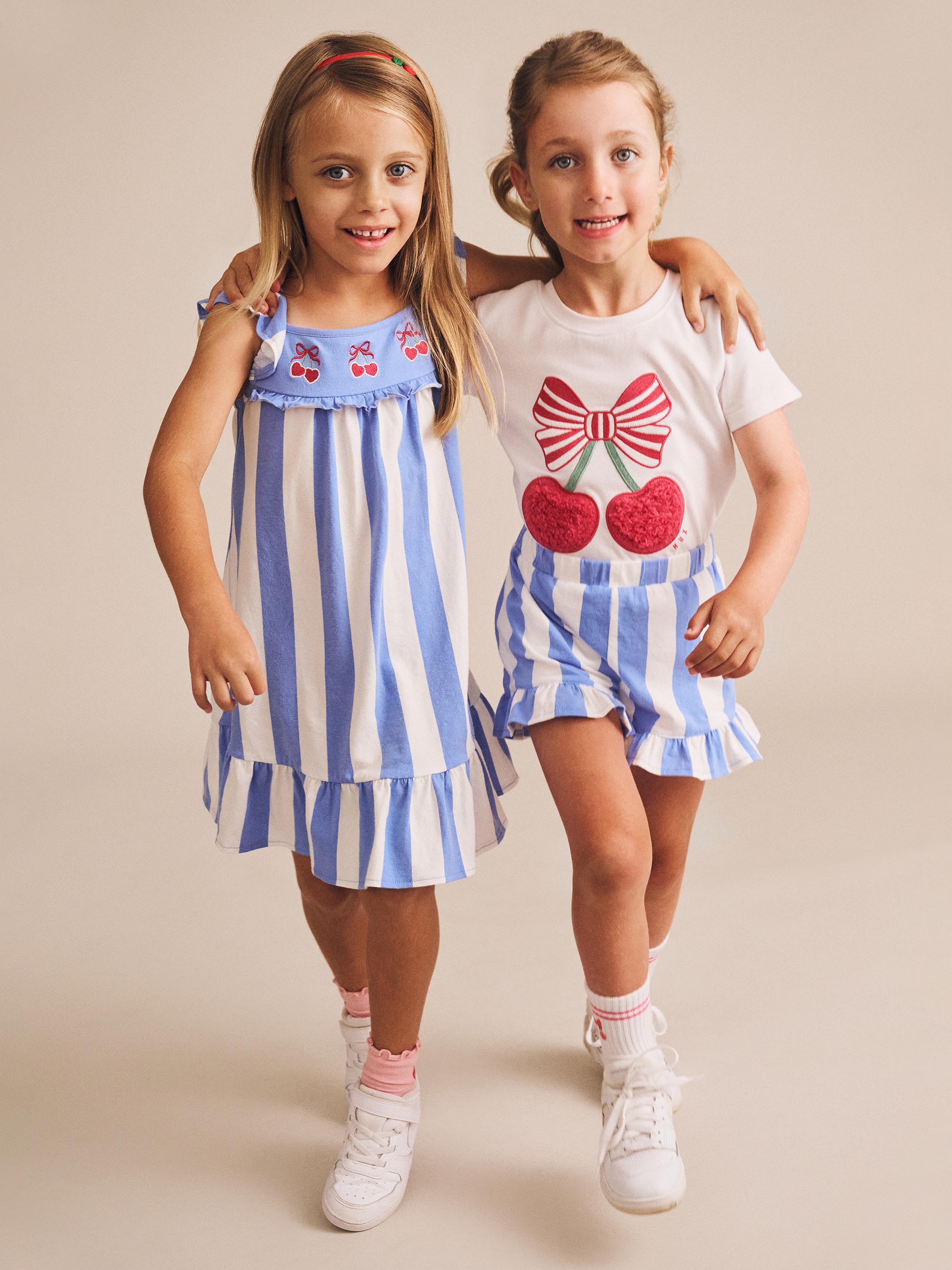 Seaside Cherry Stripe Frill Skort