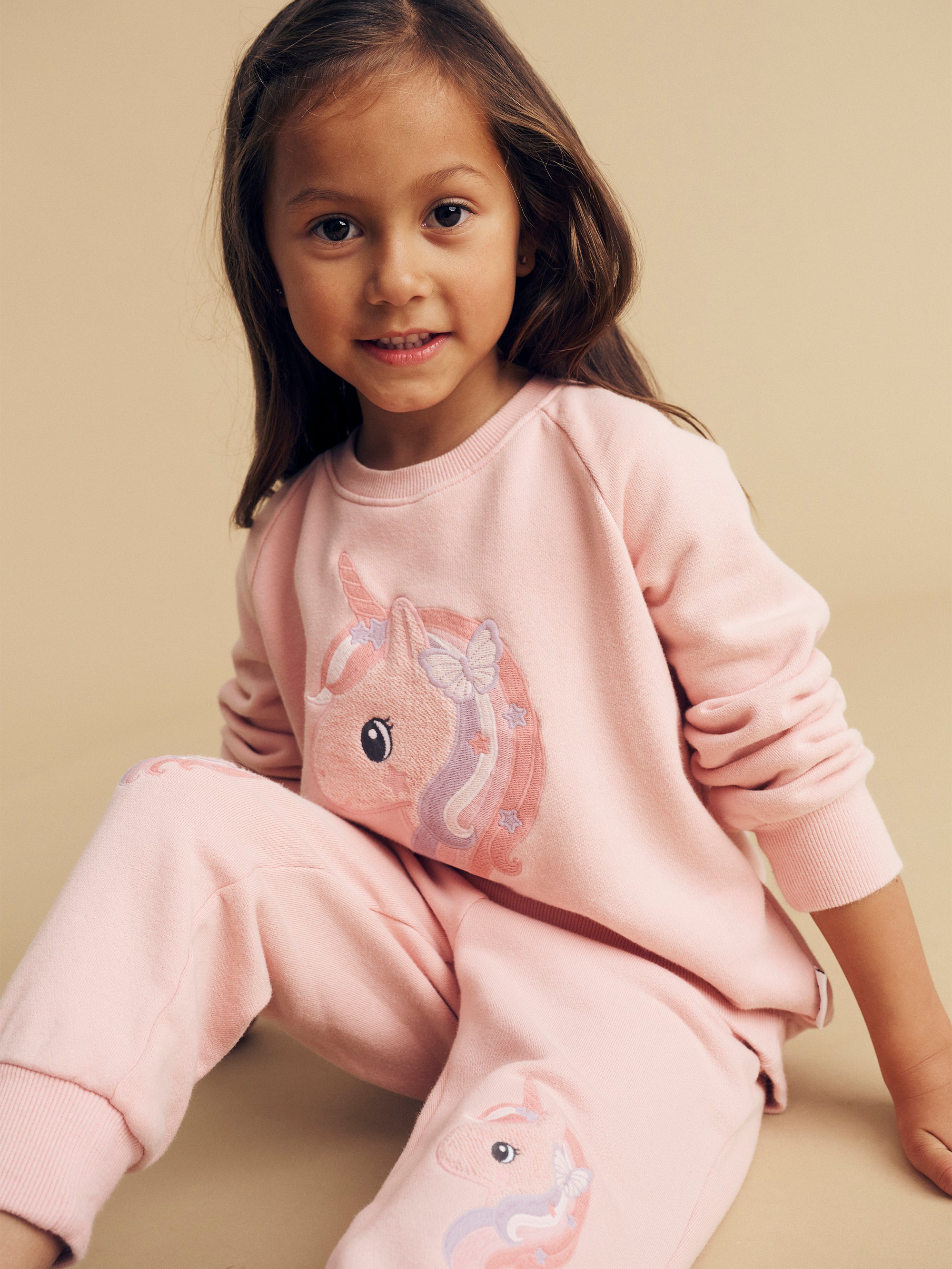 Huxbaby Mystic Unicorn Retro Track Pant - Washed Rosebud