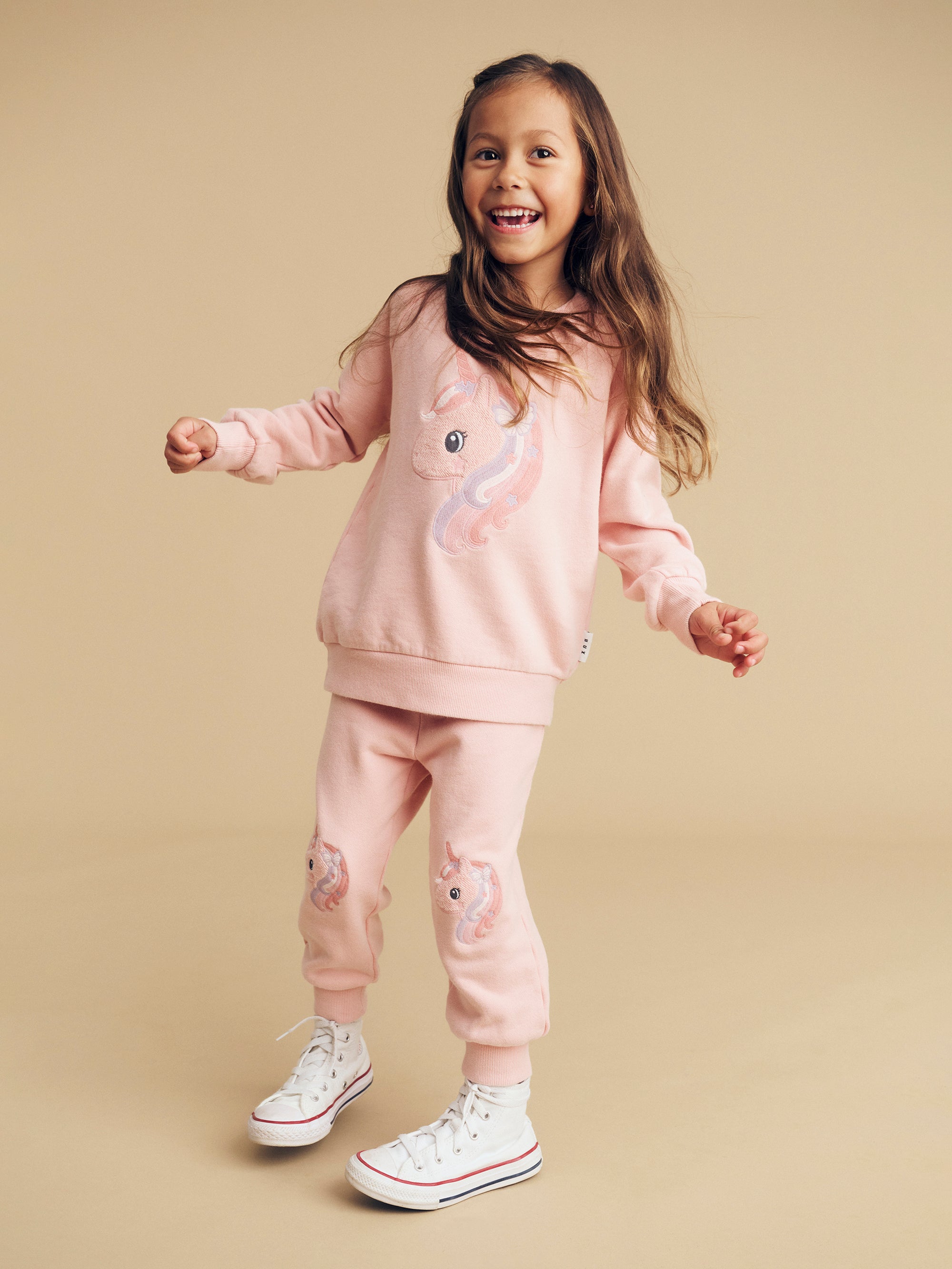 Huxbaby Mystic Unicorn Retro Track Pant - Washed Rosebud