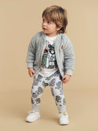 Dino Band Drop Crotch Pant - Slate