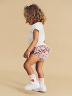 Vintage Strawberry Frill Bloomer - Blush