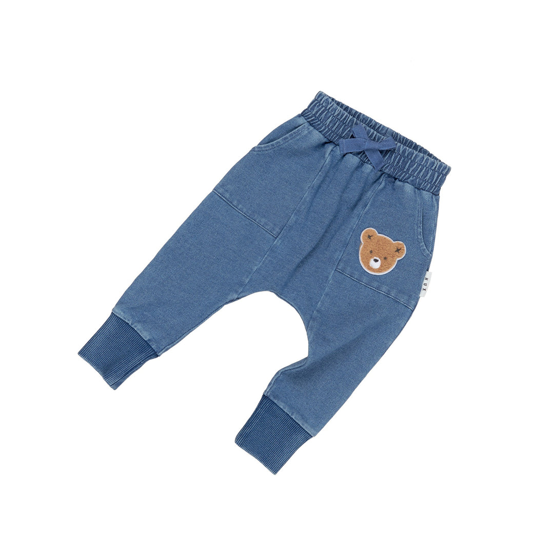 Huxbaby Huxbear Knit Denim Drop Crotch Pant