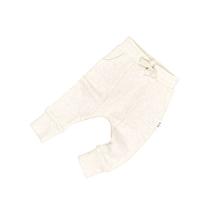 Huxbaby Drop Crotch Pant - Oat Marle