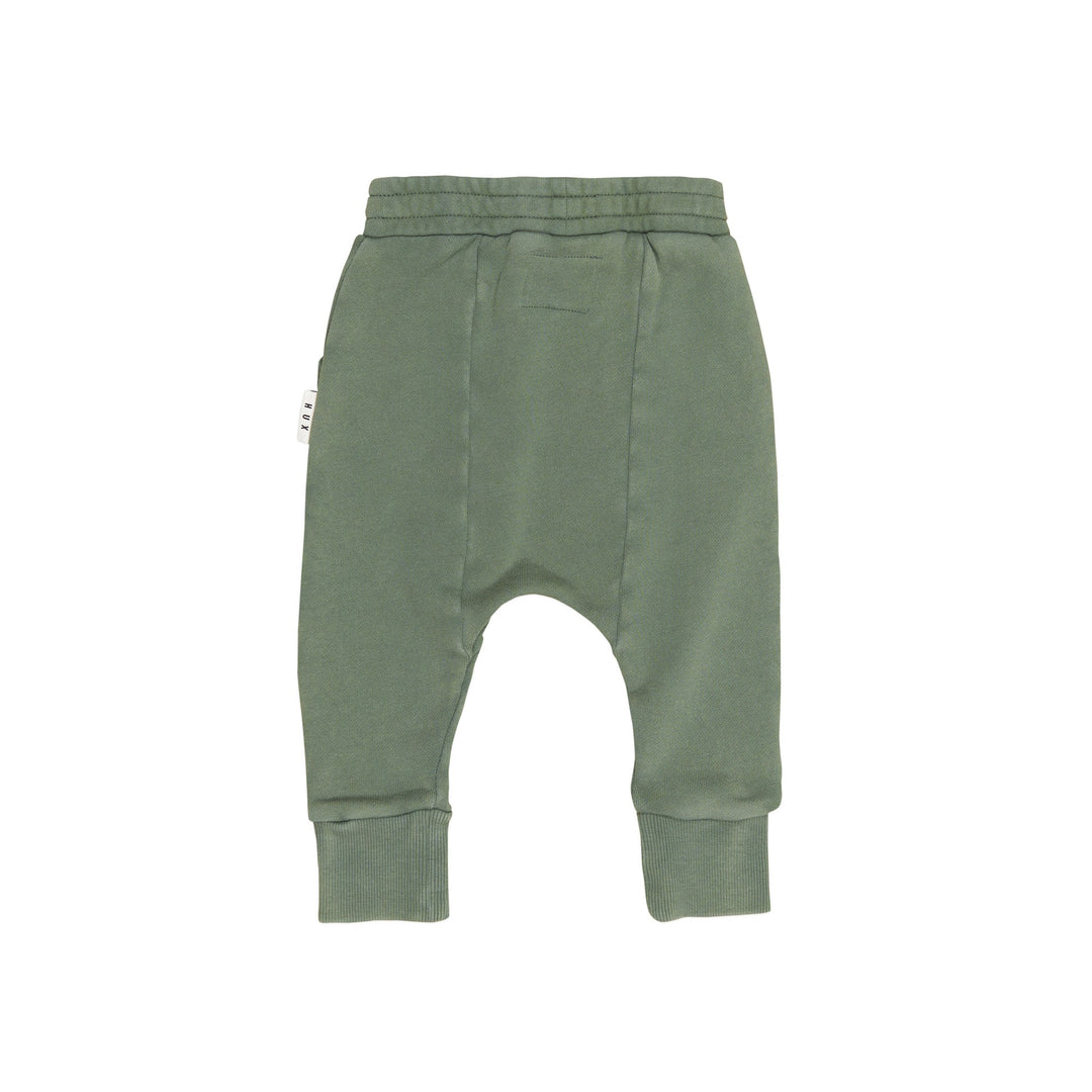 Huxbaby Drop Crotch Pant - Washed Green