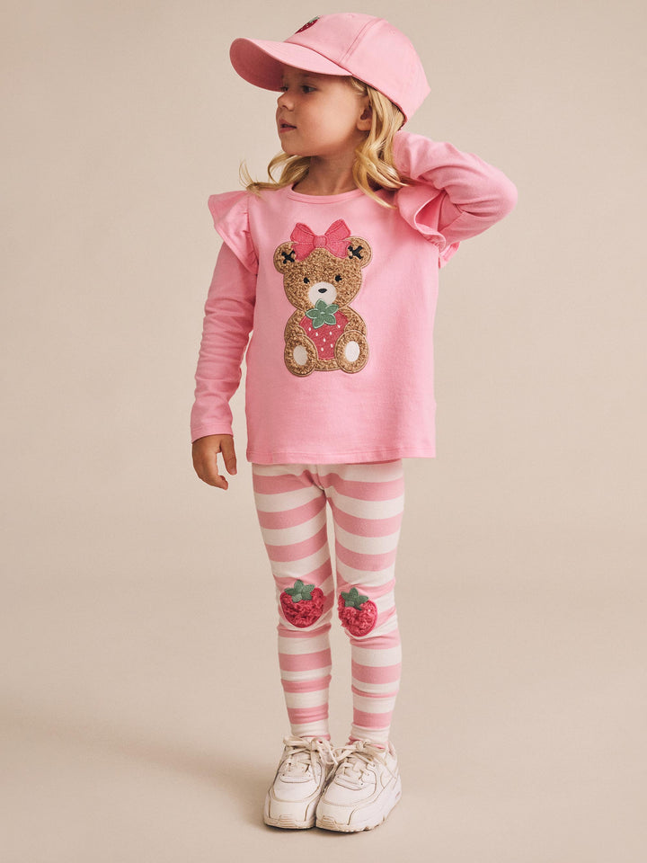 Huxbaby Strawberry Stripe Leggings