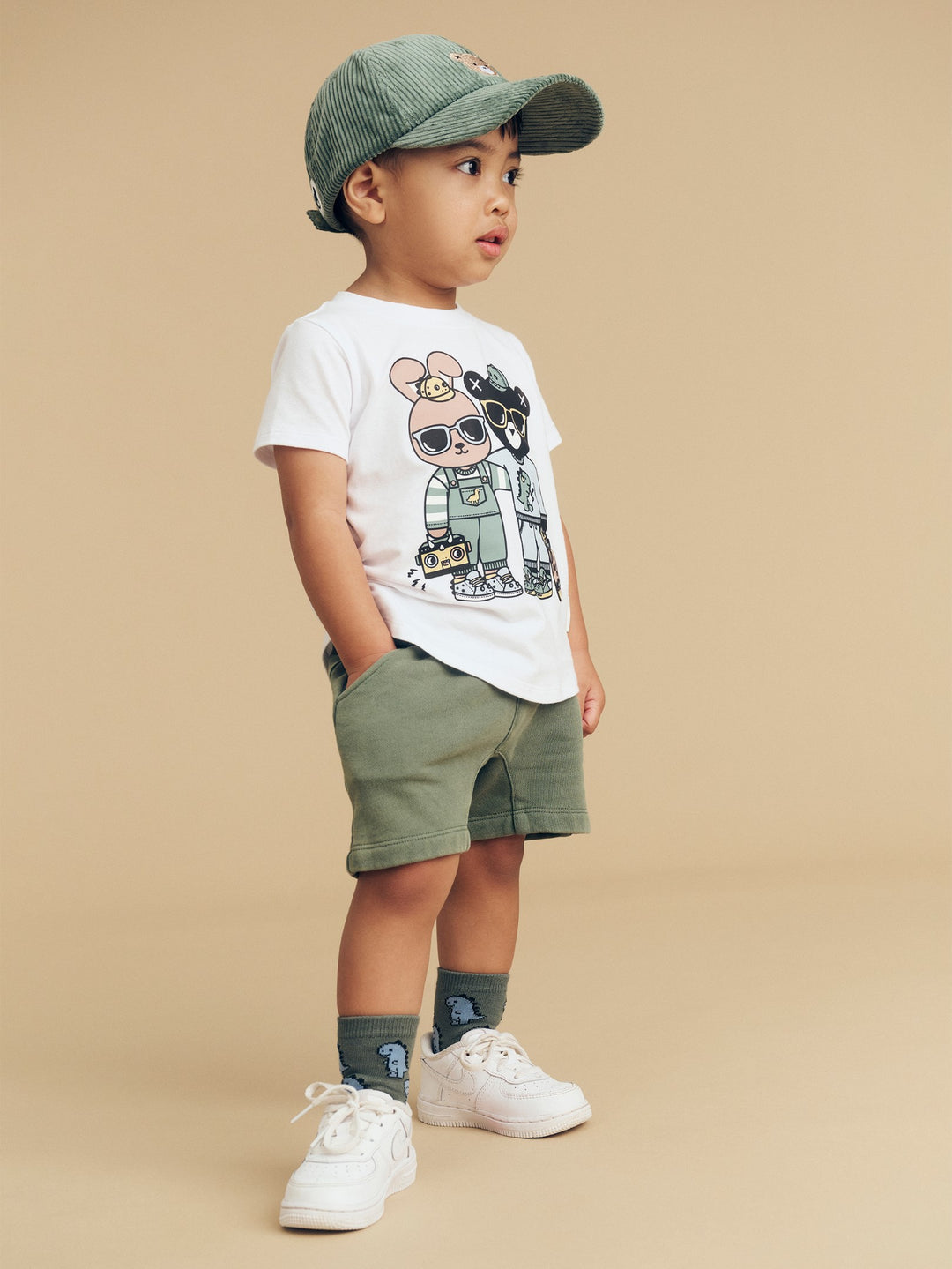 Huxbaby Slouch Short - Washed Green