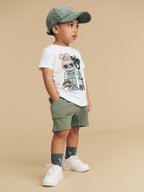 Slouch Short - Washed Green