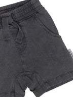 Slouch Short - Washed Black