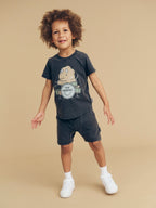 Slouch Short - Washed Black