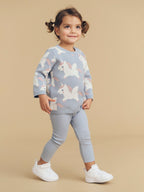 Rib Legging - Dusty Blue