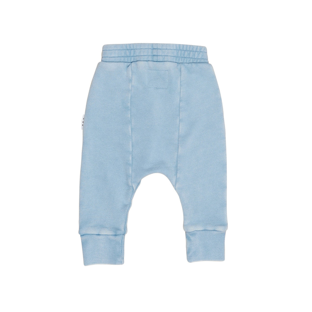 Huxbaby Vintage Blue Drop Crotch Pant - Washed Blue