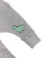 Vintage Grey Dino Drop Crotch Pant - Washed Grey