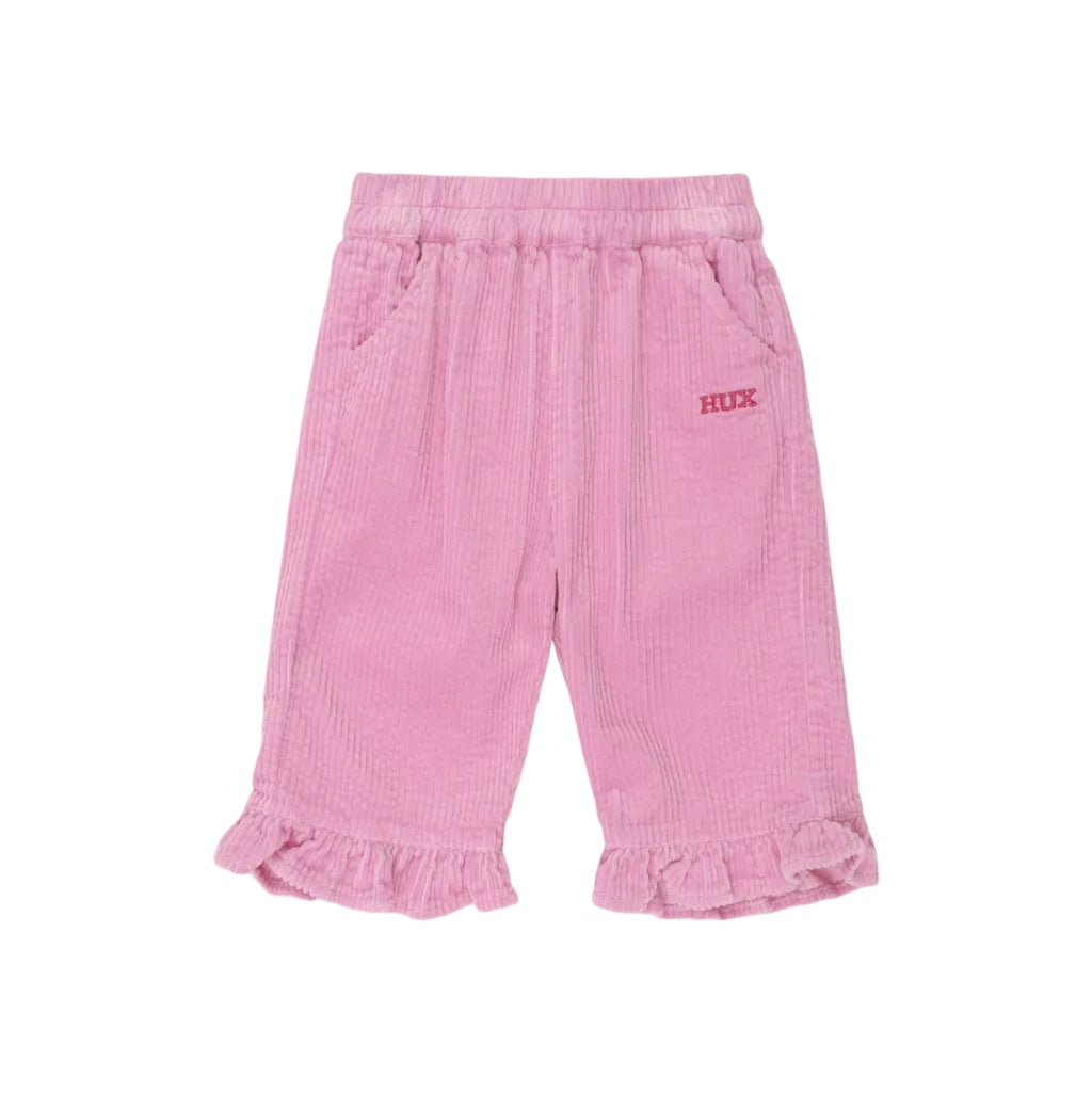 Cord Frill Hem Pant - Strawberry
