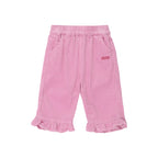 Cord Frill Hem Pant - Strawberry