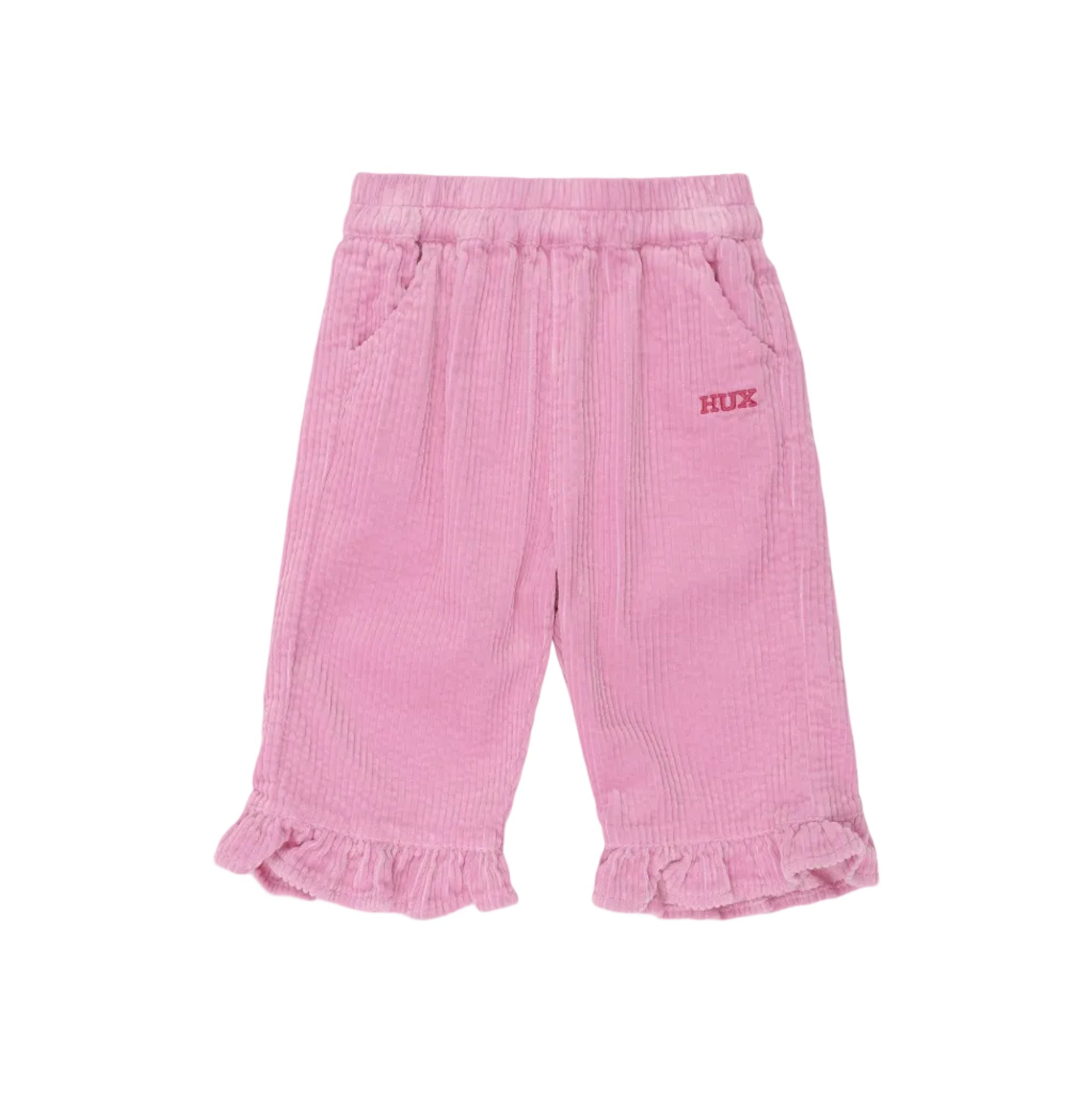 Cord Frill Hem Pant - Strawberry
