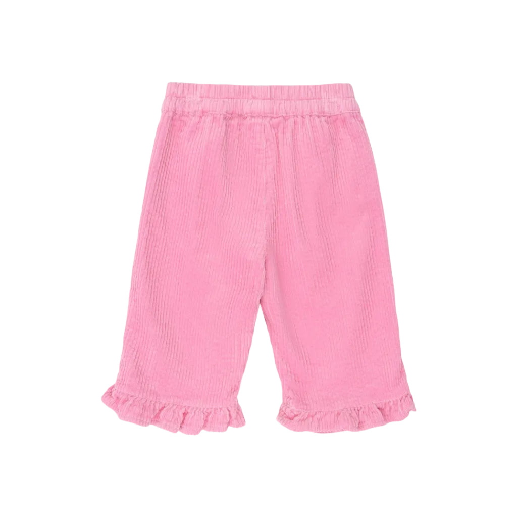 Cord Frill Hem Pant - Strawberry
