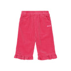 Cord Frill Hem Pant - Cherry