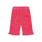 Cord Frill Hem Pant - Cherry