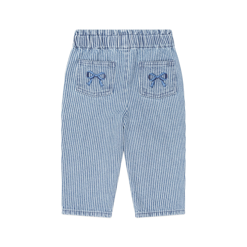 Vintage Bow Paperbag Denim Pant