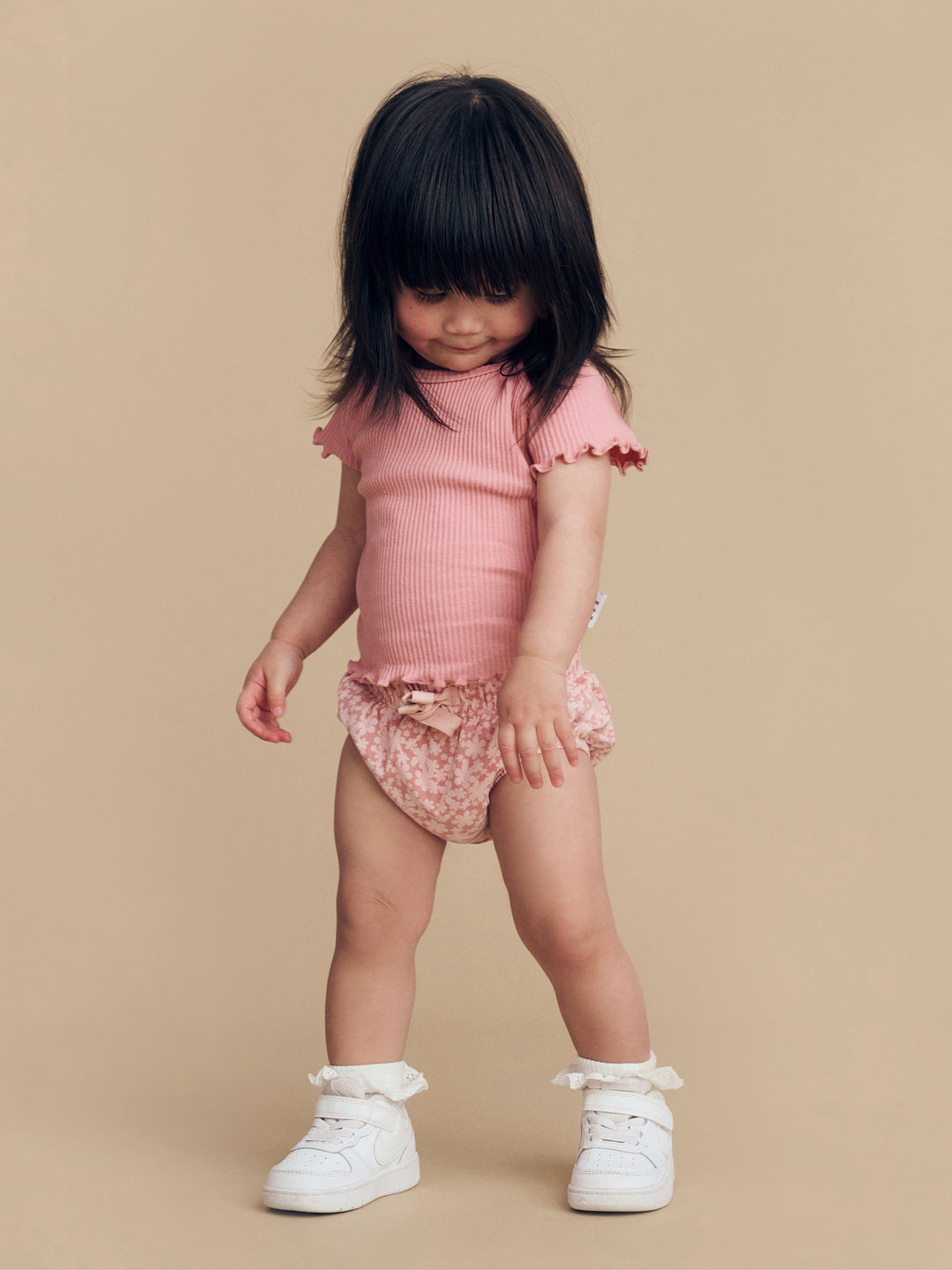 Huxbaby Smile Floral Bloomer - Dusty Rose