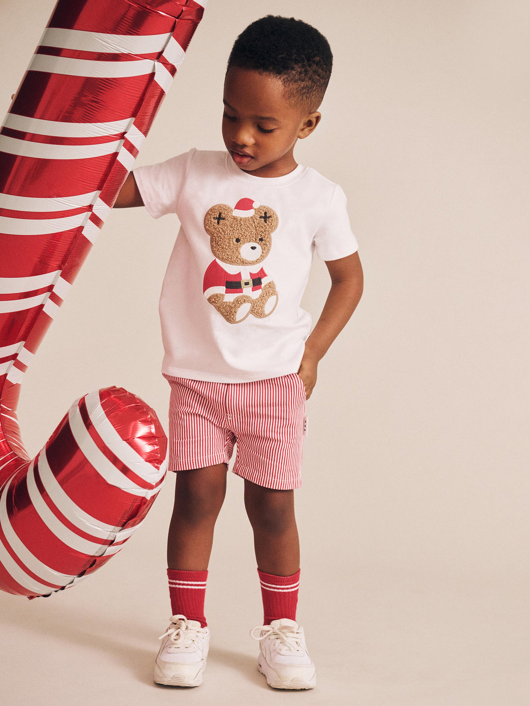 Huxbaby Chill Red Stripe Chino Shorts