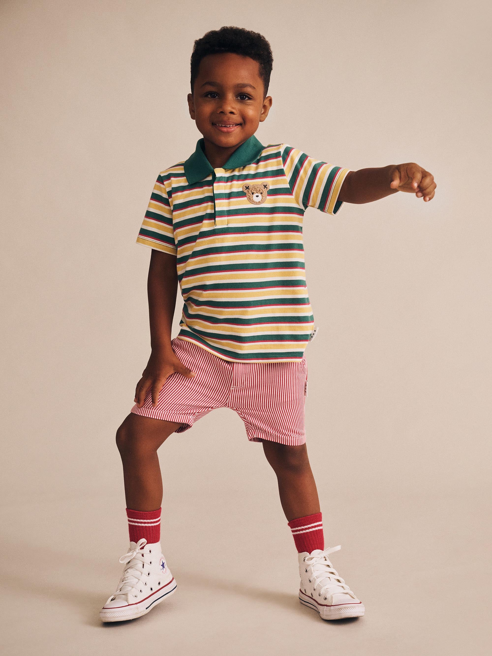 Huxbaby Chill Red Stripe Chino Shorts