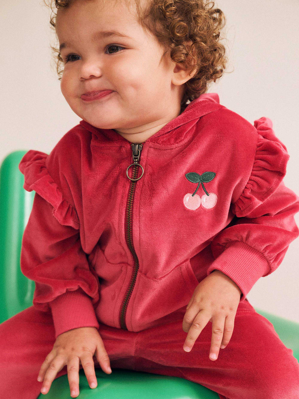 Very Cherry Velour Trackpant