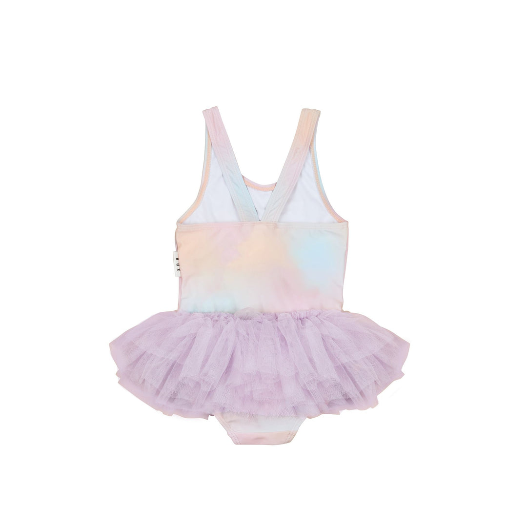 Huxbaby Rainbow Swirl Glittercorn Ballet Swimsuit