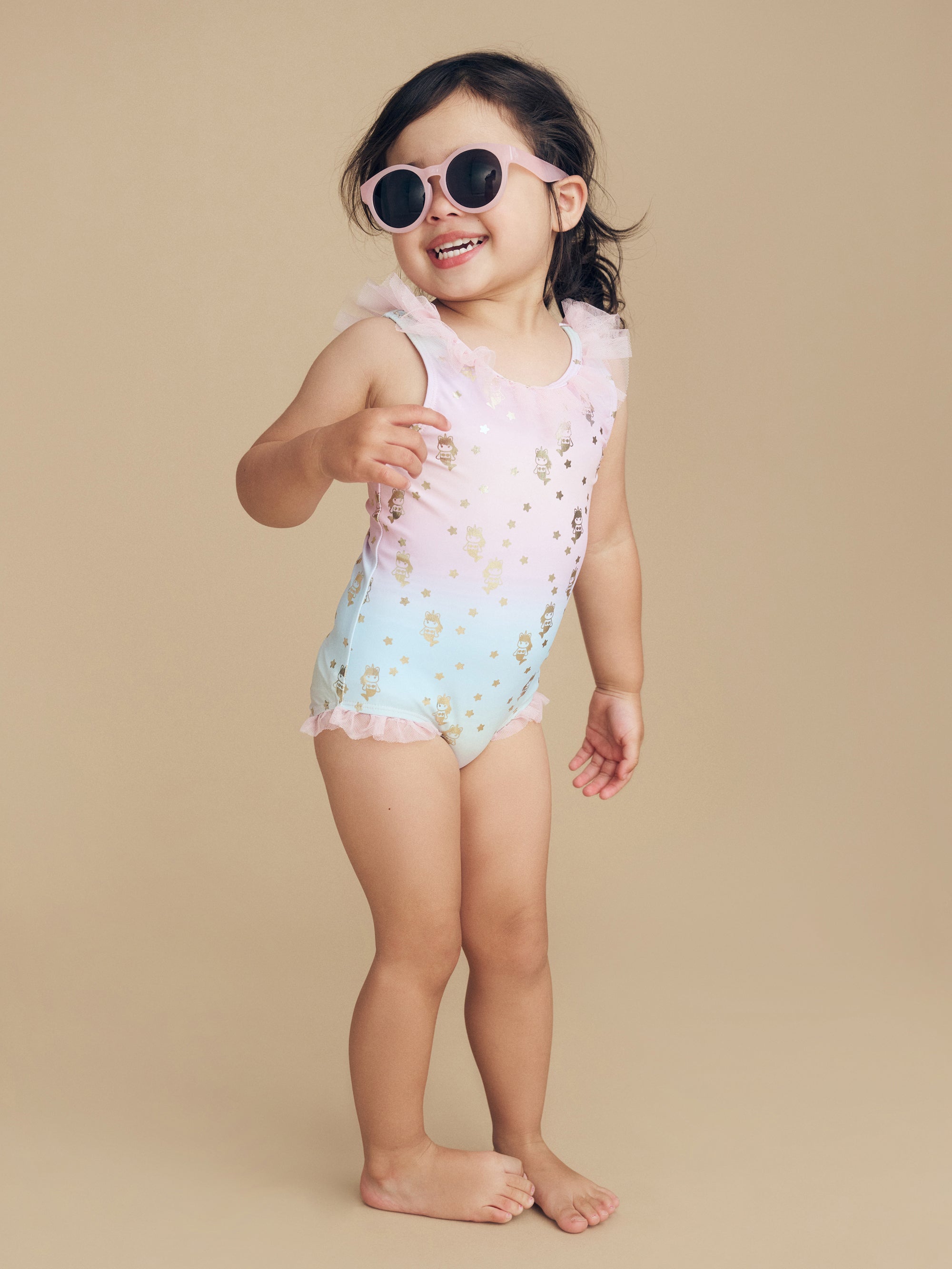 Huxbaby Star Mermaid Flounce Swimsuit