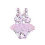 Magical Unicorn Ballet Swimsuit - Bright Orchid