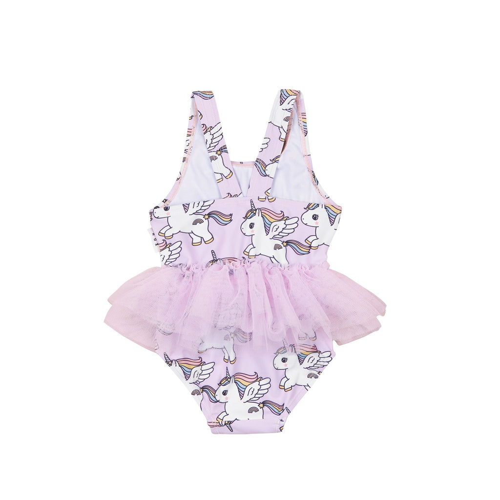 Magical Unicorn Ballet Swimsuit - Bright Orchid