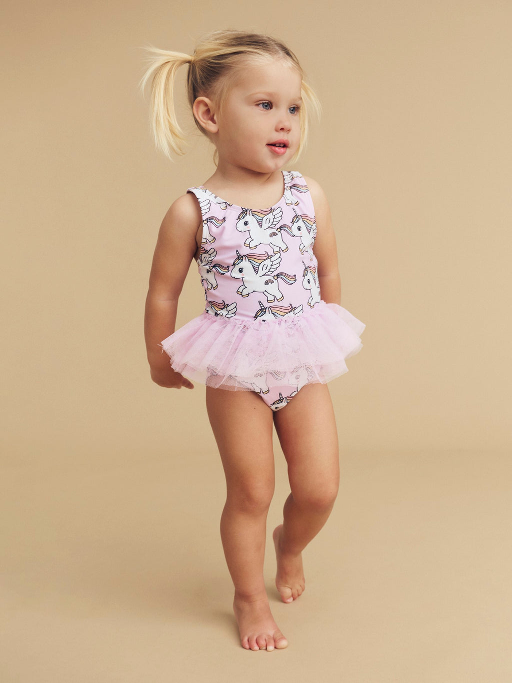 Magical Unicorn Ballet Swimsuit - Bright Orchid