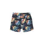 Smiley Rainbow Swim Short - Soft Black