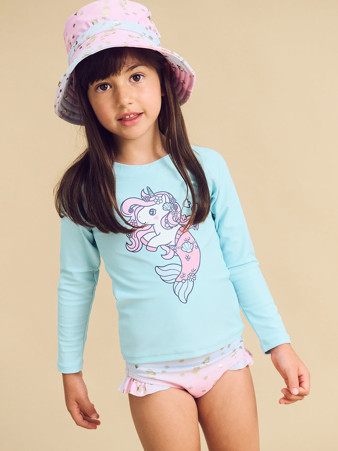 Huxbaby Mercorn Shell Swim Hat - Multi