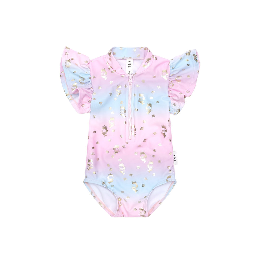 Mercorn Shell Frill Zip Swimsuit - Multi