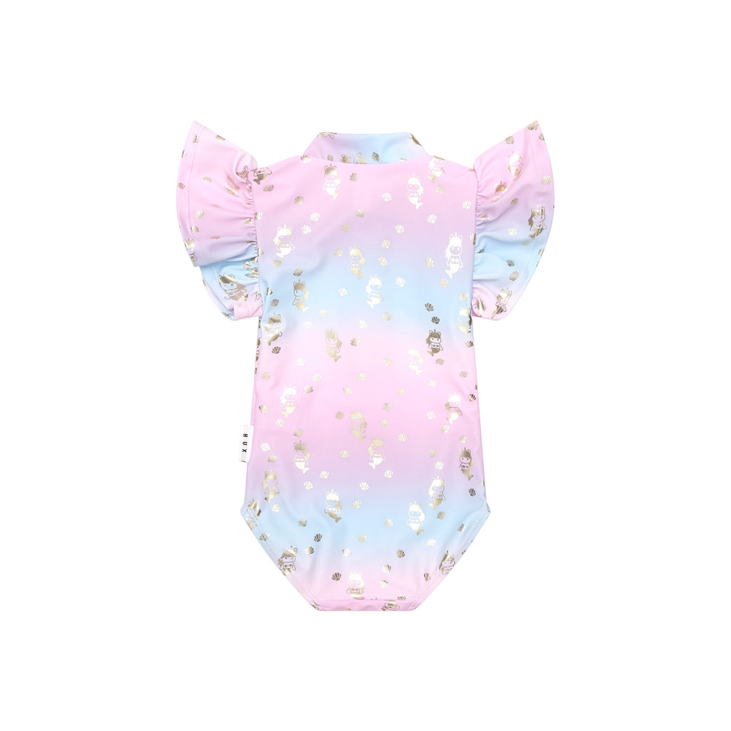 Mercorn Shell Frill Zip Swimsuit - Multi