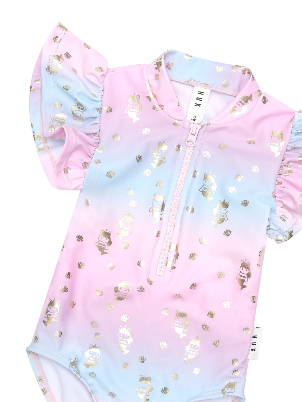 Mercorn Shell Frill Zip Swimsuit - Multi