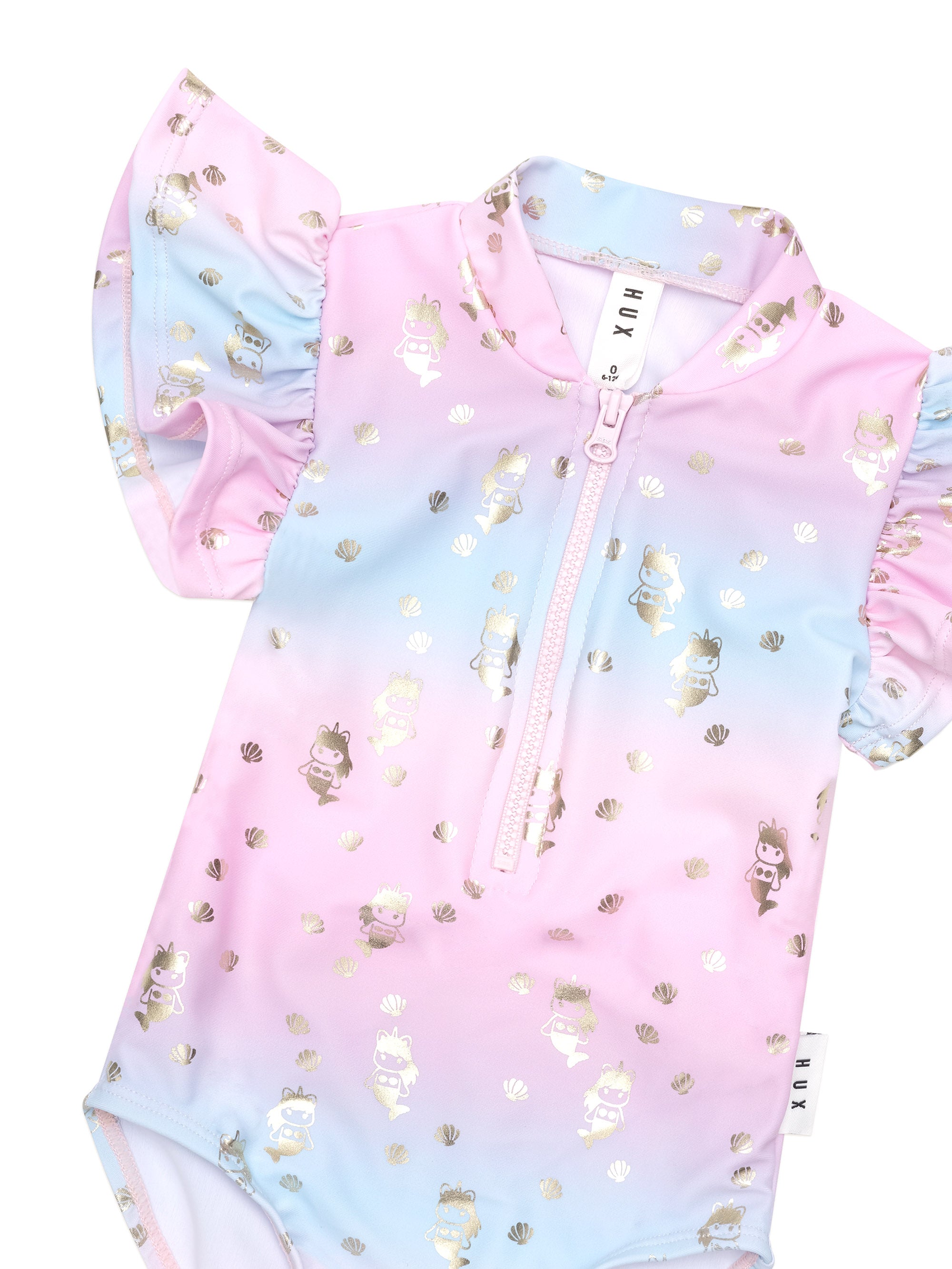 Mercorn Shell Frill Zip Swimsuit - Multi