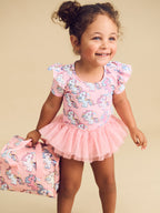 Rainbow Unicorn Frill Ballet Swimsuit - Candy