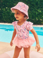 Rainbow Unicorn Frill Ballet Swimsuit - Candy