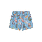 Construction Dinos Swim Short - Bright Blue