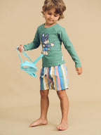Vintage Stripe Swim Short - Multi Stripe